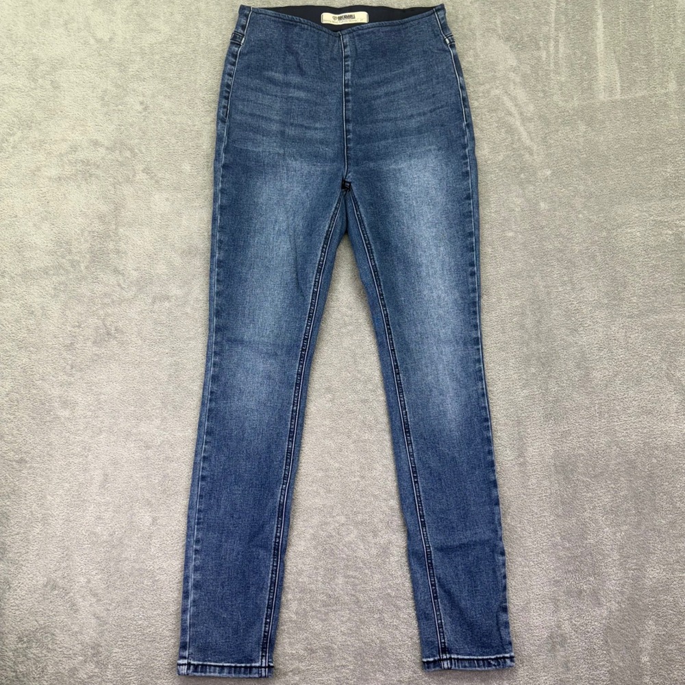 Rock and Roll Denim Skinny Mini Pull On Skinny Jeans Size 27 Blue Wash